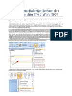 Cara Membuat Halaman Romawi Dan Angka Dalam Satu File Di Word 2007