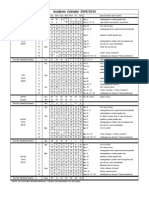 Academic Calendar 2009/2010: Week Month Sun Mon Tues Wed Thur Fri Sat Special Dates and Events