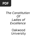 The Constitution of Ladies of Excellence: Oakwood University