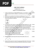 10 Mathematics Areas Related To Circle Test 01