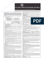 Reserve Bank of India Services Board, Mumbai: Advt - No. 3A /2012-13