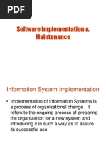 Software Implementation & Maintenance