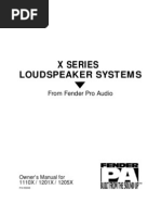 X Series LoudSpkr System Manual PDF