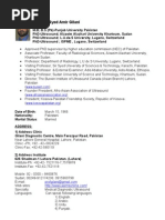 Curriculum Vitae: Dr. Syed Amir Gilani