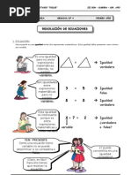 III BIM - 1er. Año - ALG - Guía 4 - Resolución de Ecuaciones