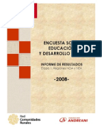 Encuesta S/Educación y Desarrollo Rural