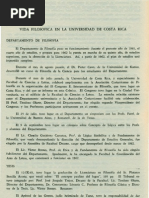 Cronica Vida Filosofica en La Universidad de Costa Rica Revista de Filosofia UCR Vol.3 No.10