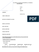 Impaction Case History Format