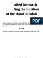 Detailed Research Regarding The Position of The Hand in Salah