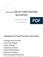 Valuation of Fixed Income Securities