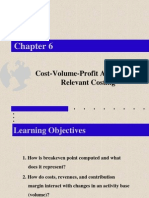 Cost-Volume-Profit Analysis and Relevant Costing