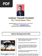 Anthony Nnamdi Nwabuisi CV in