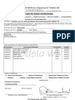 ASO - Atestado de Saúde Ocupacional (Modelo Sigo)