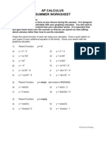 AP Calculus AB 2013 Summer Packet