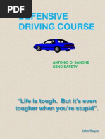 Defensive Driving Course: Antonio O. Sanone CBNC Safety