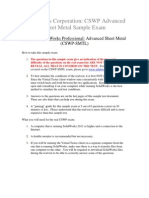 CSWP Advanced Sheet Metal Sample Exam