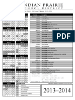 Indian Prairie Community Unit School District 204 School Calendar 2013-2014