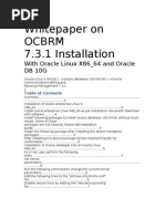 Whitepaper On Ocbrm Installation