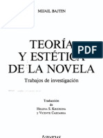 Bajtin Mijail Teoria y Estetica de La Novela