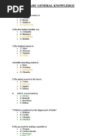 Basic General Knowledge 2013