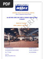 Bharat Heavy Electrical Limited: (Heavy Equipment Repair Plant)