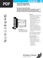 Hauser Endress: Level Measurement Silometer FMC 671 Z