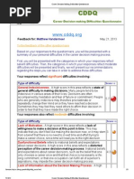 Career Decision-Making Difficulties Questionnaire