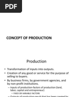 Concept of Production