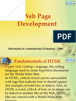 Web Page Development: Information & Communication Technology - 2006