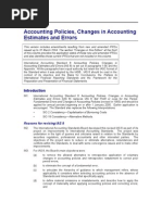 Ias 8 Accounting Policies, Changes in Accounting Estimates and Errors