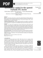 Intellectual Capital in The Quoted Turkish ITC Sector