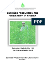 Beniseed Production and Utilisation in Nigeria: Extension Bulletin No. 154 Horticulture Series No.5