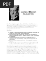 Philosopher Profile Husserl