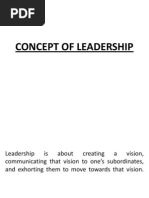 Concept of Leadership