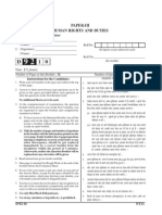 Paper-Iii Human Rights and Duties: Signature and Name of Invigilator