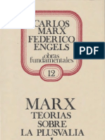 Teorias Sobre La Plusvalia, Tomo I de Marx PDF