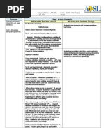 Key Lesson Elements What Is The Teacher Doing? What Are The Students Doing?