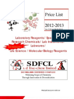 Price List of S D Fine Chemicals