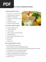 How To Make Vegetable Pecel Cuisine