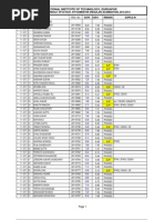 Result of B.tech. 4th Semester (Regular) Examination, 2012-2013