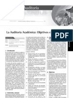 La Auditoría Académica: Objetivos e Importancia: Contenido