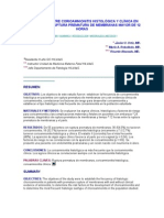 Correlacion Entre Corioamnionitis Histológica y Clínica en Pacientes Con Ruptura Prematura de Membranas Mayor de 12 Horas