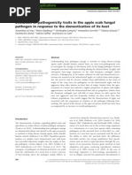 Evolution of Pathogenicity Traits in The Apple Scab Fungal Pathogen in Response To The Domestication of Its Host