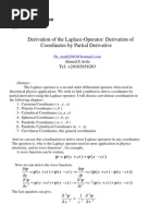 Derivation of The Laplace-Operator Derivation of Coordinates by Partial Derivative PDF