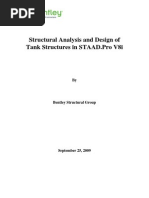 Structural Analysis and Design of Tank Structures in STAAD - Pro V8i