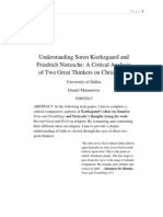 (Abridged) Comparative Analysis of Nietzsche's 'Beyond Good and Evil' and Kierkegaard's 'Fear and Trembling' 