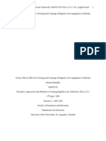 Factors Which Affect The Teaching and Learning of English in The Anglophone Caribbean