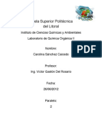 Informe de Laboratorio de Química Orgánica II: Síntesis de La Acetanilida