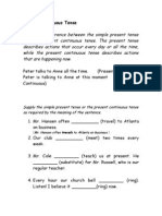 Present Continuous Tense - Doc 2nd Assignment