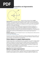 Angulo Trigonometrico en Trigonometría